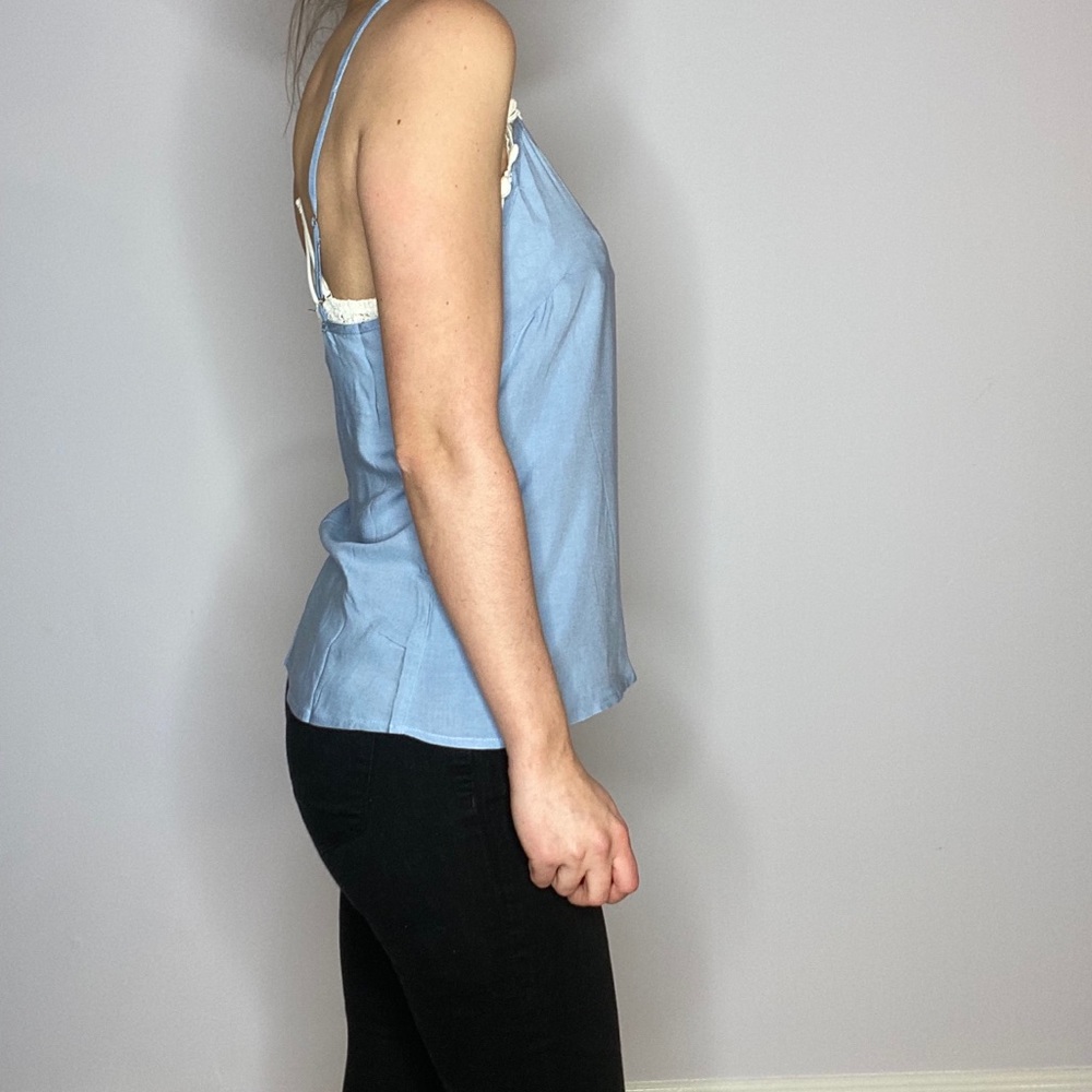 LAST ONE!!! Light Blue Cami Top with Tie - Picture 4 of 6